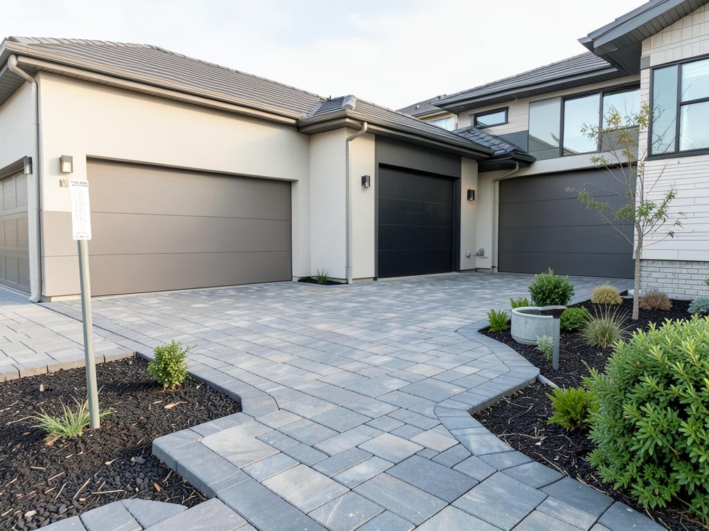 New interlock paver driveway and walkway
